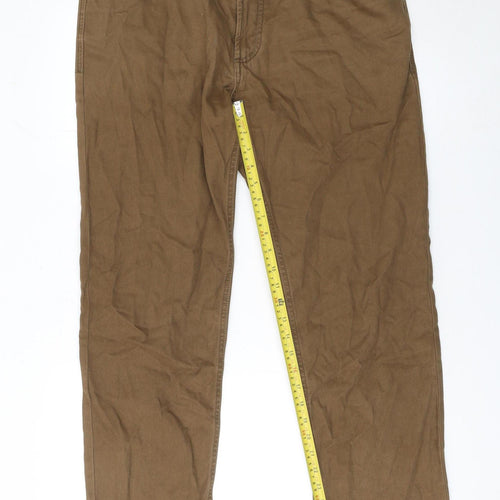 Bugatti Men's Brown 36 Straight Fit Stretch Jeans