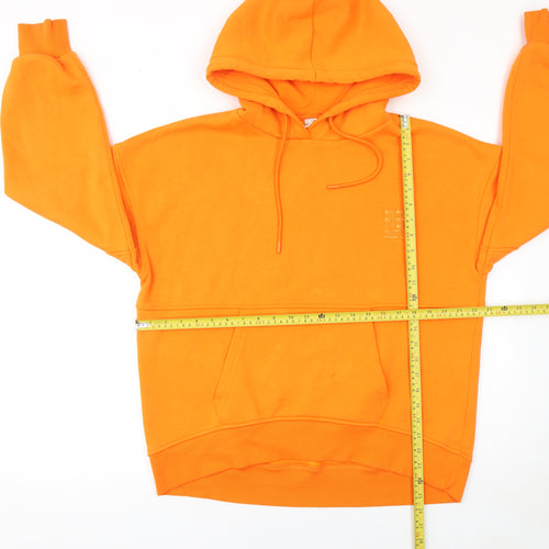 River Island Womens Orange Cotton Pullover Hoodie Size M