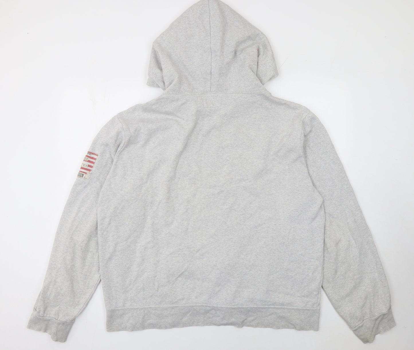 Ralph Lauren Denim & Supply Men's Grey Full Zip Hoodie XL USA Logo
