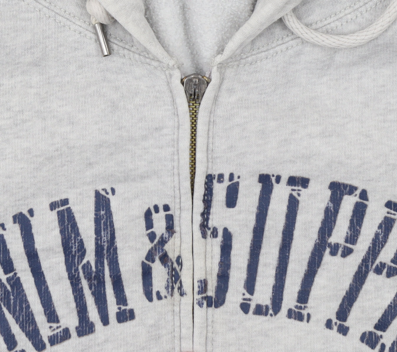 Ralph Lauren Denim & Supply Men's Grey Full Zip Hoodie XL USA Logo