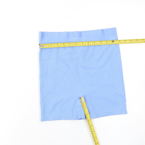 Primark Women Blue Sleep Shorts Size 10-12 Lightweight Nylon Blend