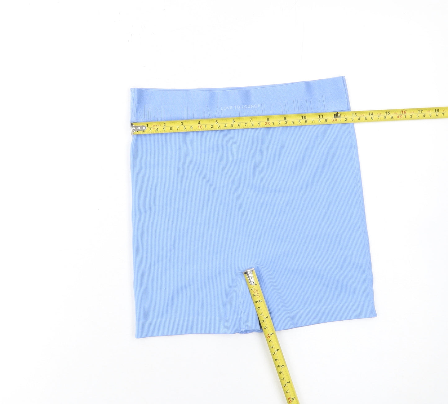 Primark Women Blue Sleep Shorts Size 10-12 Lightweight Nylon Blend