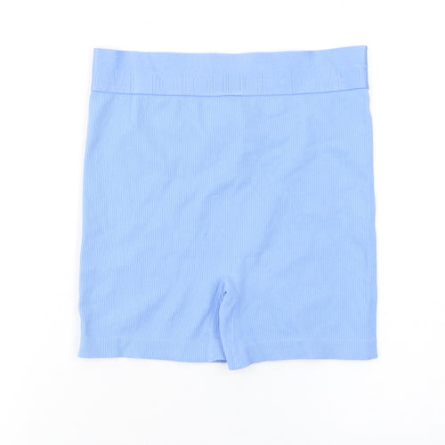 Primark Women Blue Sleep Shorts Size 10-12 Lightweight Nylon Blend