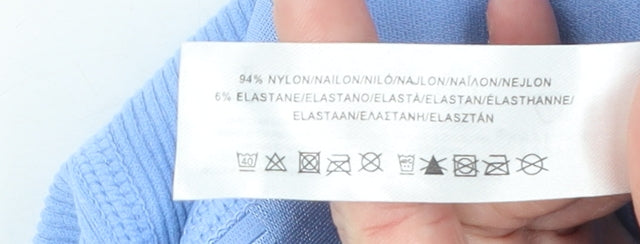 Primark Women Blue Sleep Shorts Size 10-12 Lightweight Nylon Blend