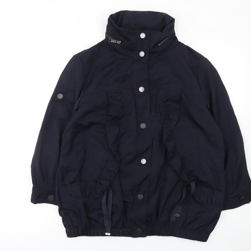 Betty Jackson Black Women's Blue Nylon Anorak Jacket Size 12