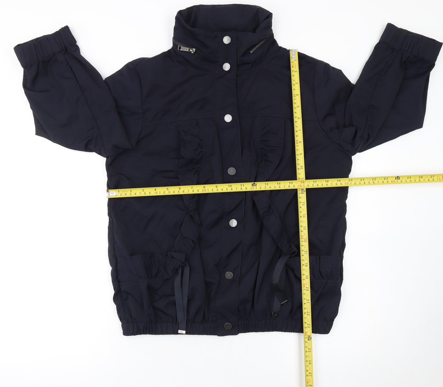 Betty Jackson Black Women's Blue Nylon Anorak Jacket Size 12