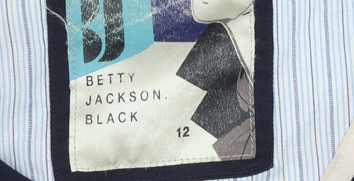 Betty Jackson Black Women's Blue Nylon Anorak Jacket Size 12