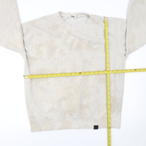 Pull & Bear Men’s Beige Crew Neck Sweatshirt Size M Regular Fit