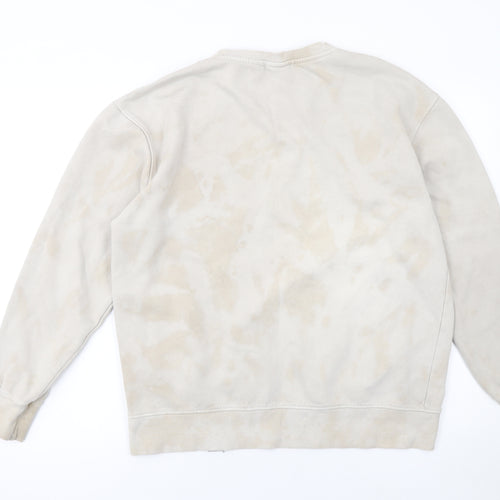 Pull & Bear Men’s Beige Crew Neck Sweatshirt Size M Regular Fit