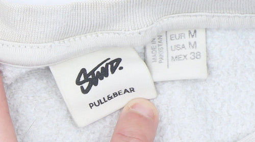 Pull & Bear Men’s Beige Crew Neck Sweatshirt Size M Regular Fit