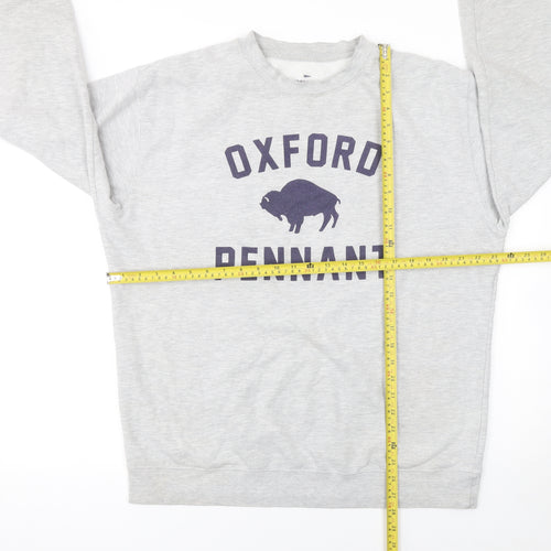 Oxford Pennant Men's Grey XL Pullover Sweatshirt Crew Neck Logo Design
