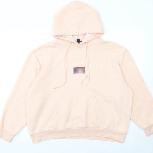 Rising Women’s Beige Los Angeles 1984 Hoodie L/XL Cotton Blend
