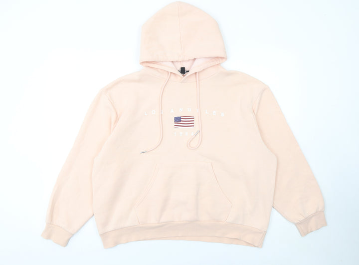 Rising Women’s Beige Los Angeles 1984 Hoodie L/XL Cotton Blend