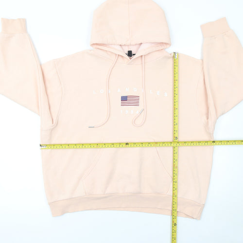 Rising Women’s Beige Los Angeles 1984 Hoodie L/XL Cotton Blend