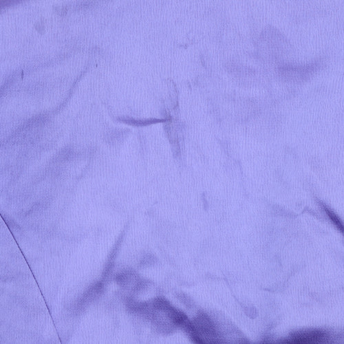 Collage by Simon Ellis Purple Satin Embroidered Jacket UK 12 Women's Vintage Blazer