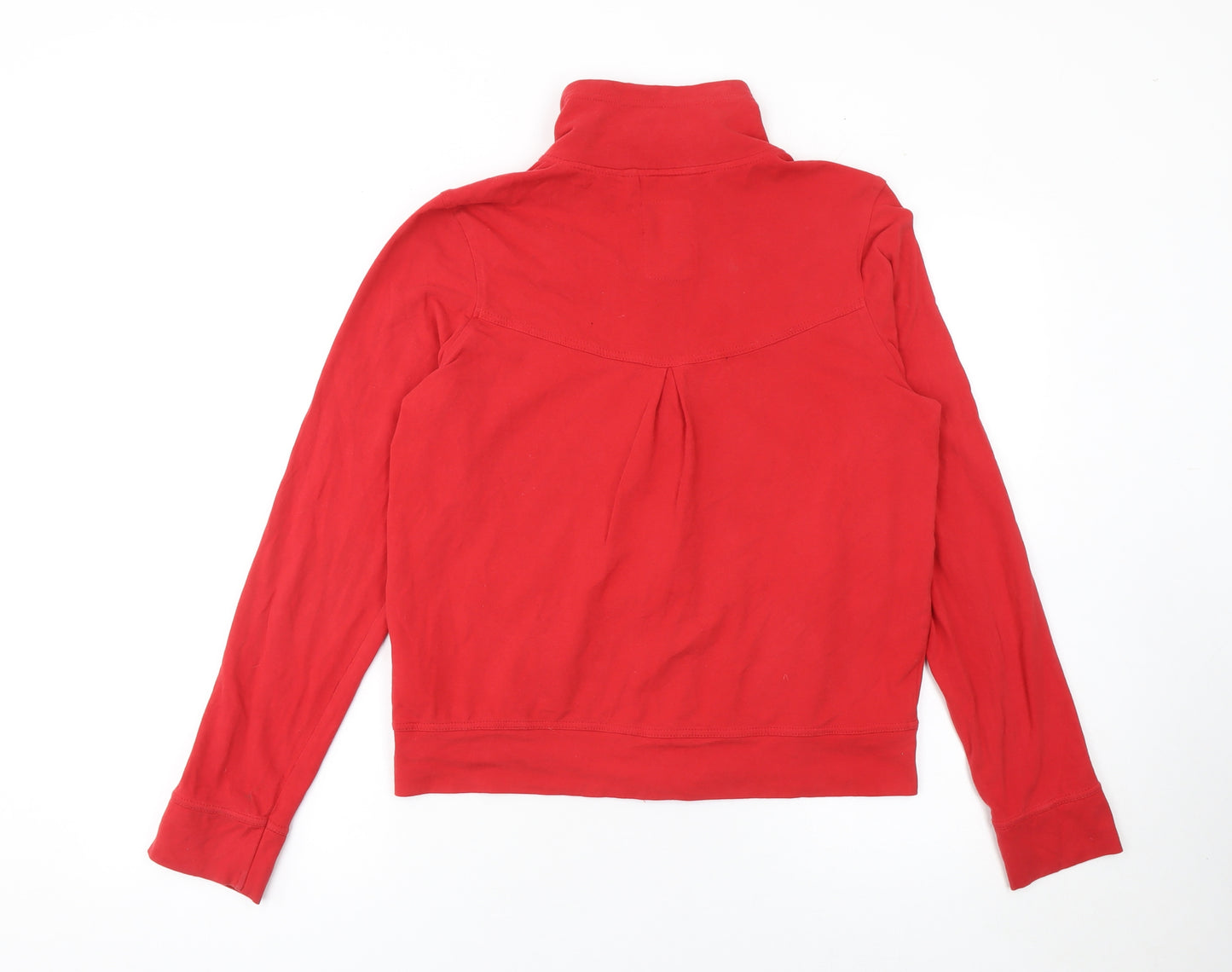 Next Womens Red Full Zip Hoodie Size 14 Cotton Blend Casual