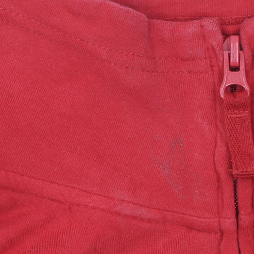 Next Womens Red Full Zip Hoodie Size 14 Cotton Blend Casual