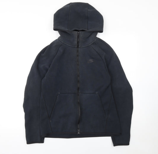 Nike Men's Black Full Zip Hoodie Size S Cotton Blend