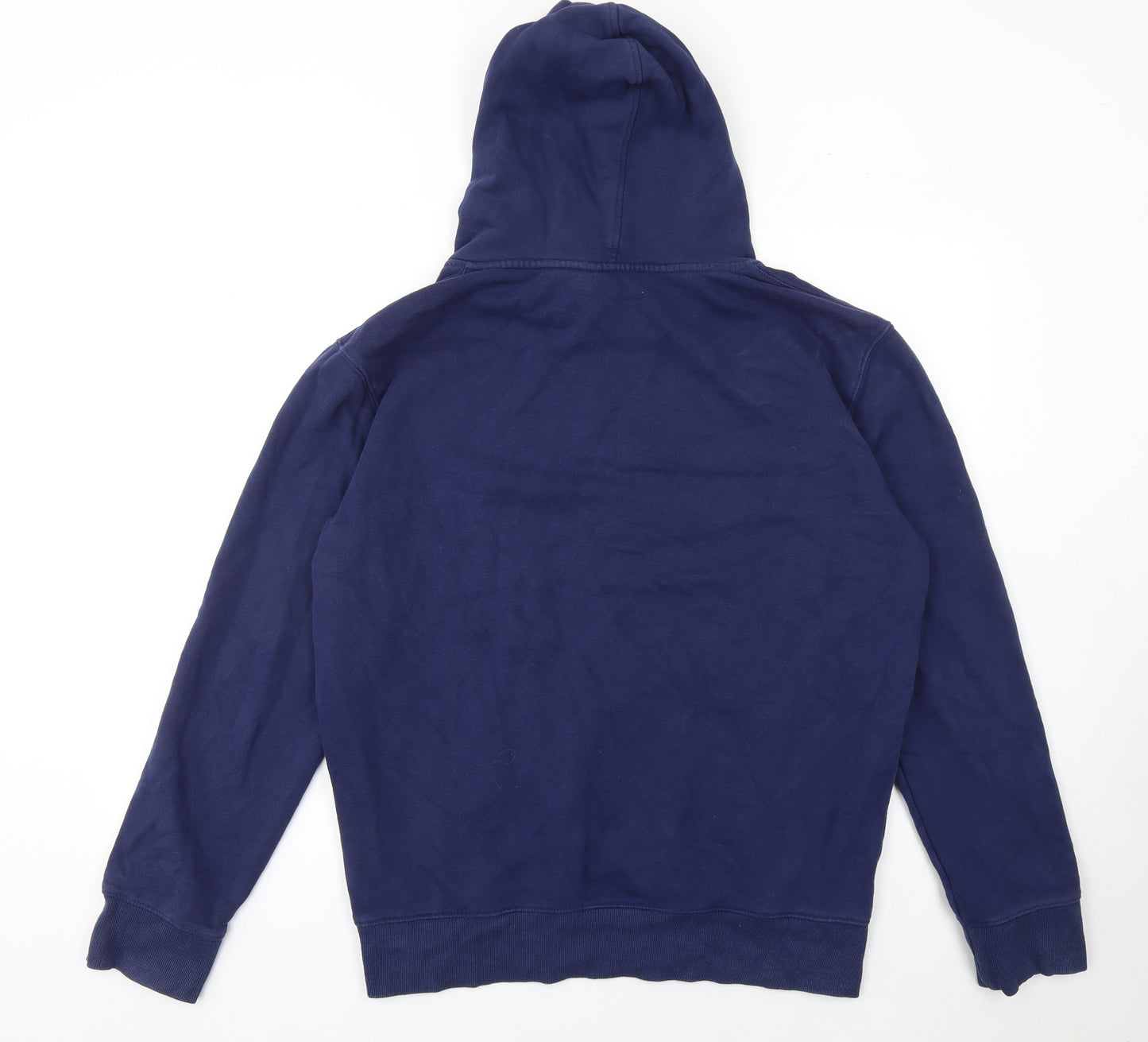 Oxen Men's Blue Pullover Hoodie L Fleece Graphic Print Sweatshirt