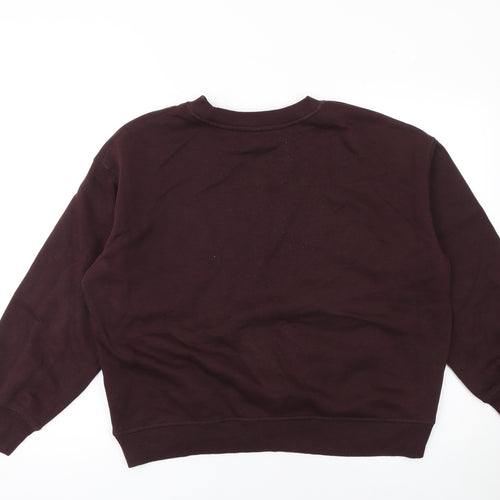 H&M Womens Burgundy Colorado Graphic Pullover Sweatshirt M