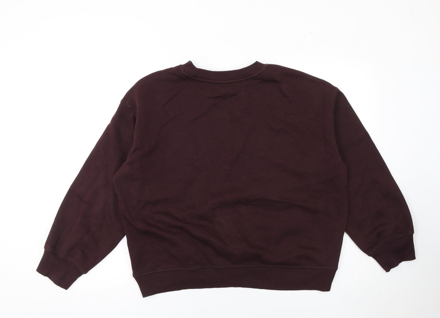 H&M Womens Burgundy Colorado Graphic Pullover Sweatshirt M