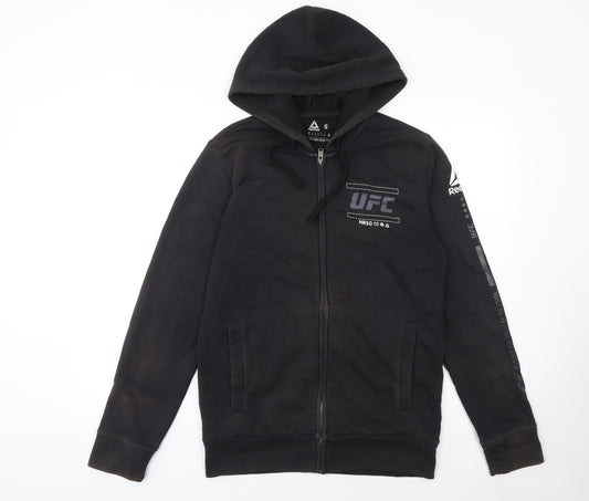 Reebok Men's Black UFC Full Zip Hoodie Size S Graphic Sportswear