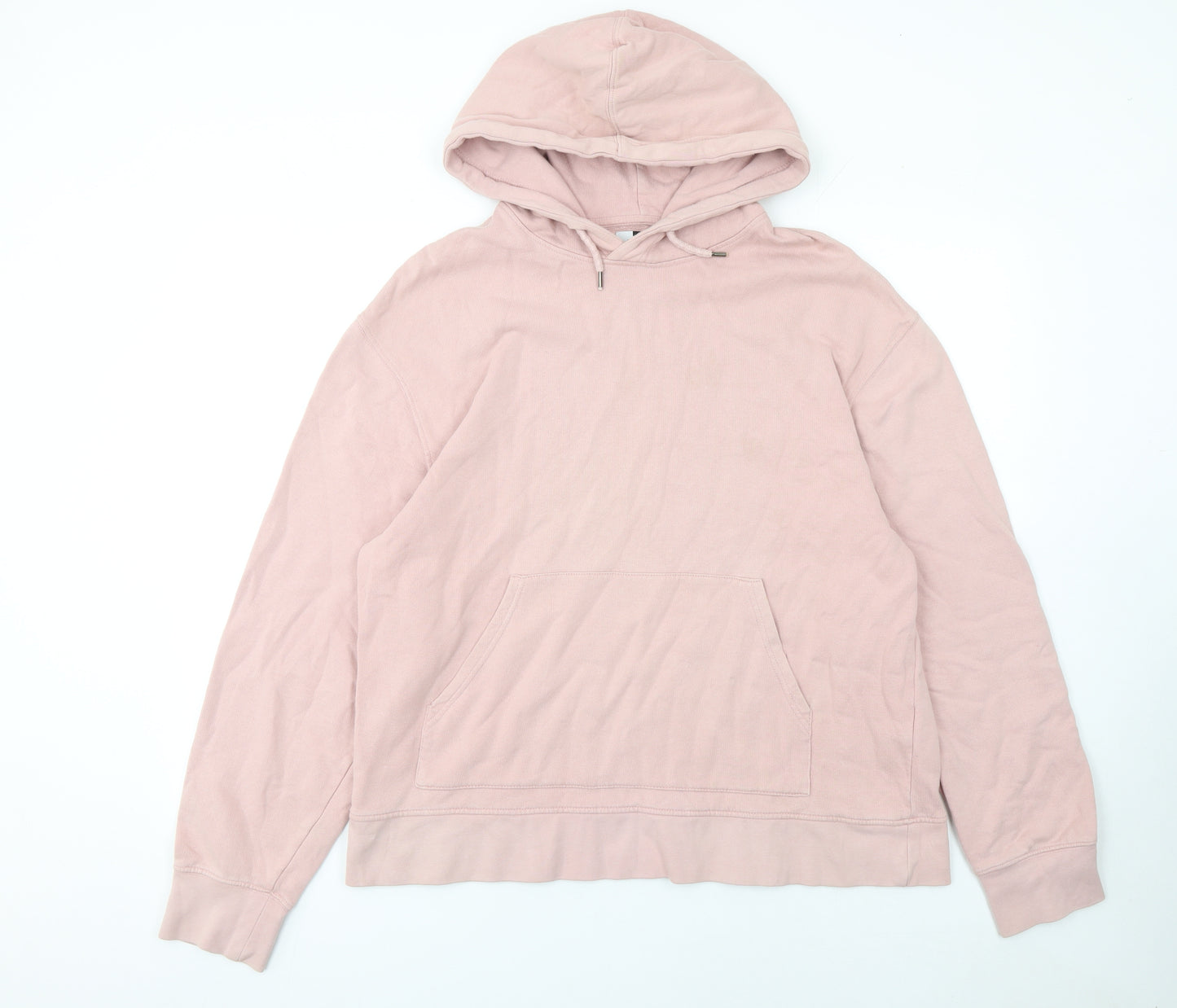 Topman Men's Pink Pullover Hoodie L Regular Fit Cotton Blend