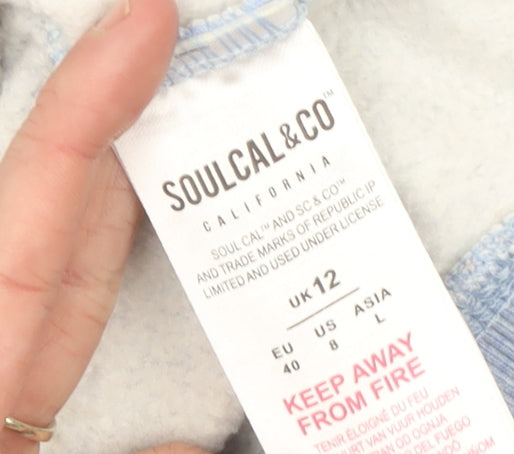 SoulCal & Co Women’s Blue Hoodie UK 12 Pullover Cotton Blend