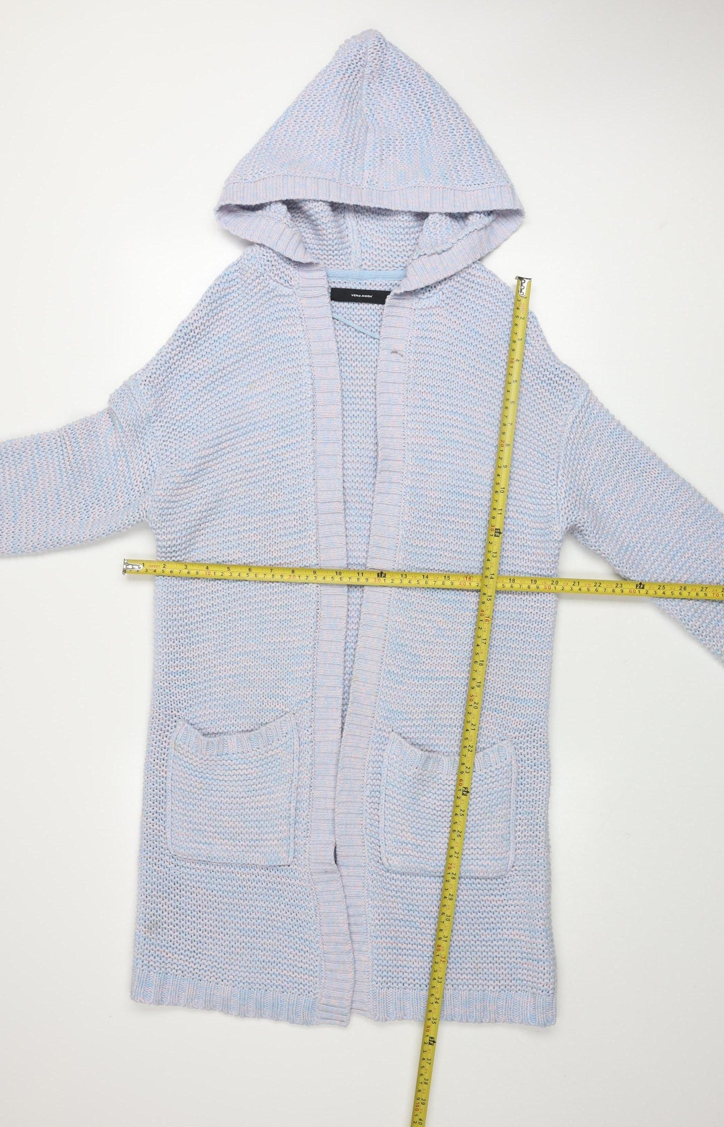 Vero Moda Women’s Multicoloured Hooded Knit Long Cardigan L