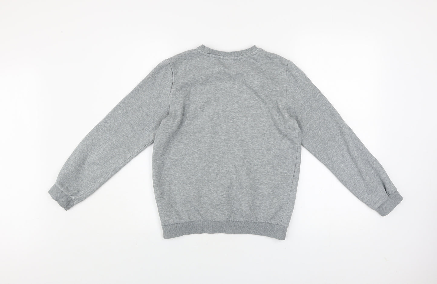 Puma Boys Grey Crew Neck Pullover Sweatshirt Size 11-12 Years