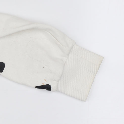 FILA Men's White Logo Sweatshirt L Long Sleeve Pullover
