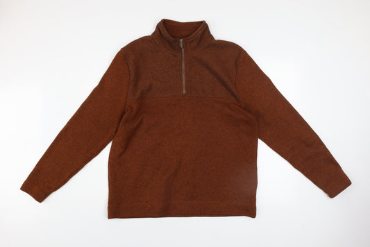Craghoppers Men's Brown XL 1/2 Zip Fleece Pullover Sweatshirt