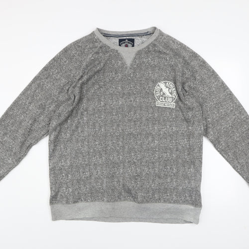 Easy Men's Grey 2XL Pullover Sweatshirt Crew Neck Fleece Top