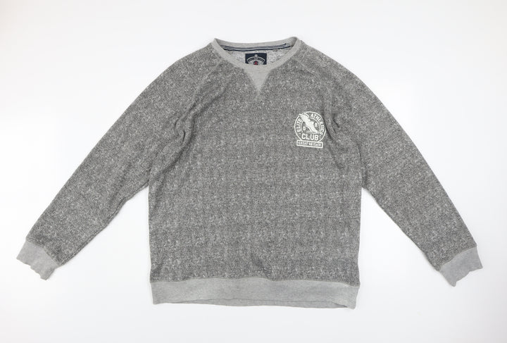 Easy Men's Grey 2XL Pullover Sweatshirt Crew Neck Fleece Top
