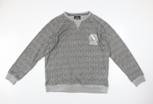 Easy Men's Grey 2XL Pullover Sweatshirt Crew Neck Fleece Top