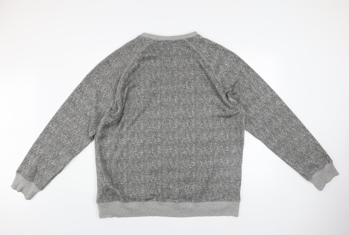 Easy Men's Grey 2XL Pullover Sweatshirt Crew Neck Fleece Top
