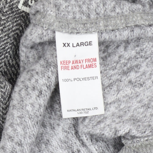 Easy Men's Grey 2XL Pullover Sweatshirt Crew Neck Fleece Top