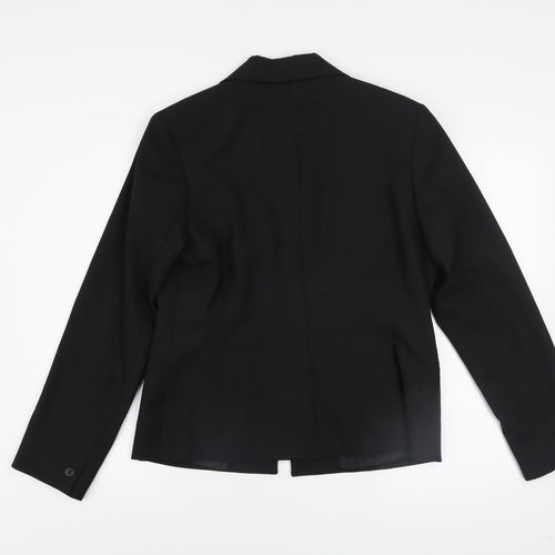 Part Two Women's Black Single-Breasted Blazer UK 14 Tailored Jacket