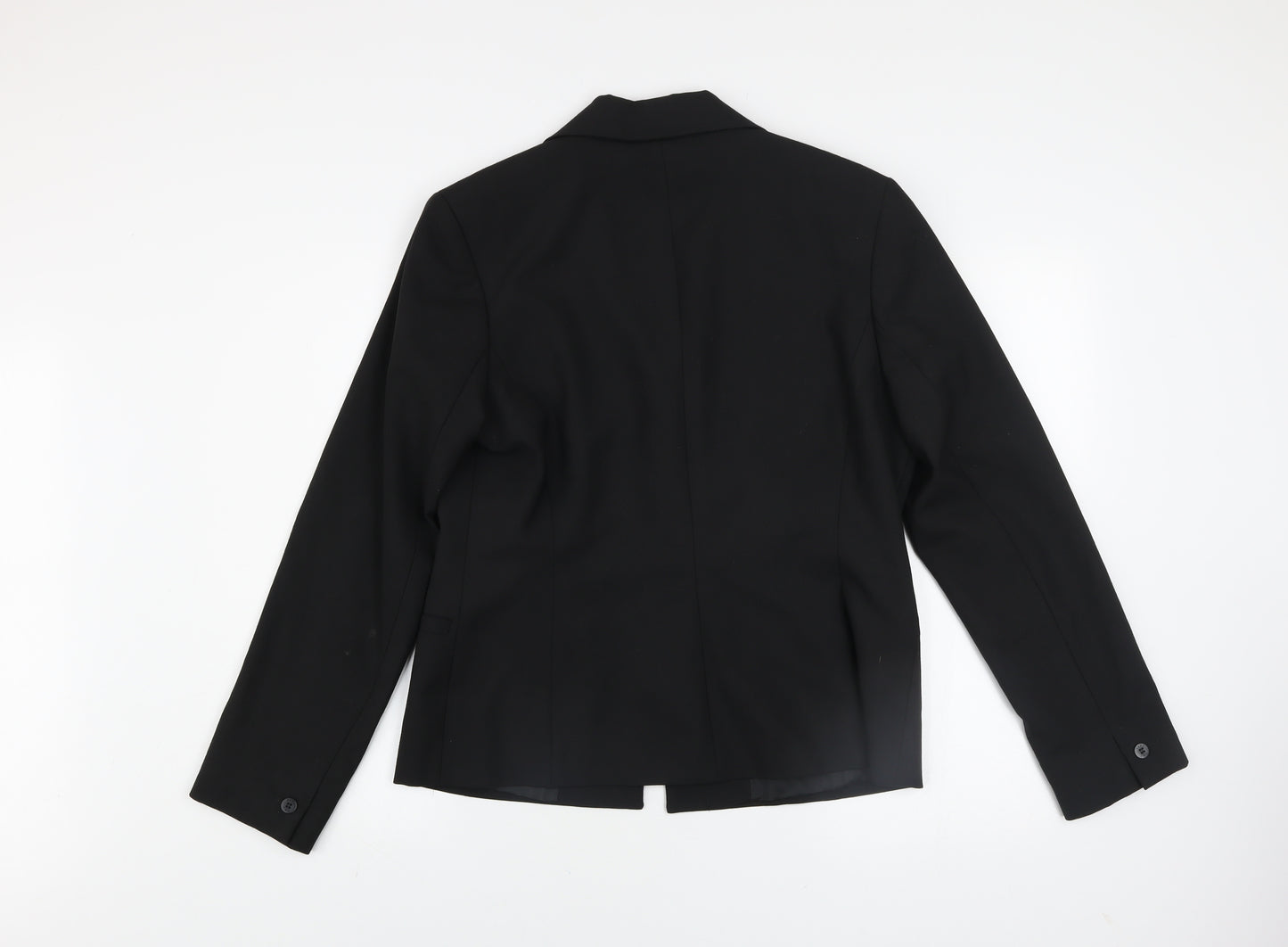 Part Two Women's Black Single-Breasted Blazer UK 14 Tailored Jacket