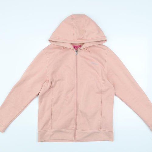 LA Gear Womens Pink Hooded Full Zip Track Jacket Size 14