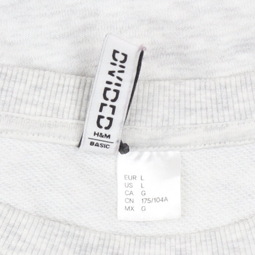H&M Divided Men’s Grey Crew Neck Long Sleeve Pullover Sweatshirt L