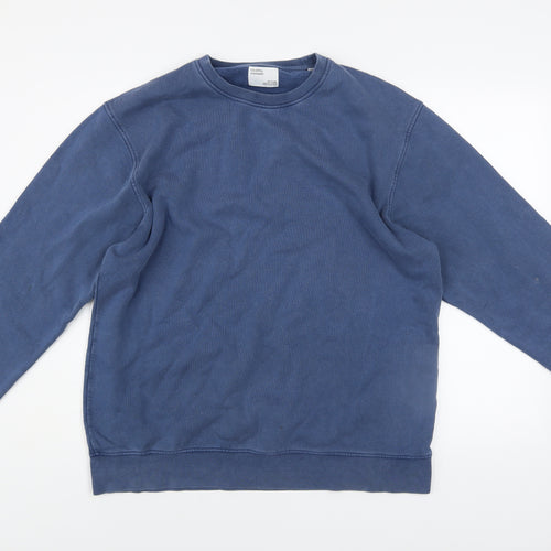 Colorful Standard Men's Blue XL Classic Crew Neck Cotton Sweatshirt