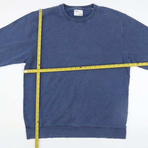 Colorful Standard Men's Blue XL Classic Crew Neck Cotton Sweatshirt