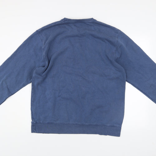 Colorful Standard Men's Blue XL Classic Crew Neck Cotton Sweatshirt