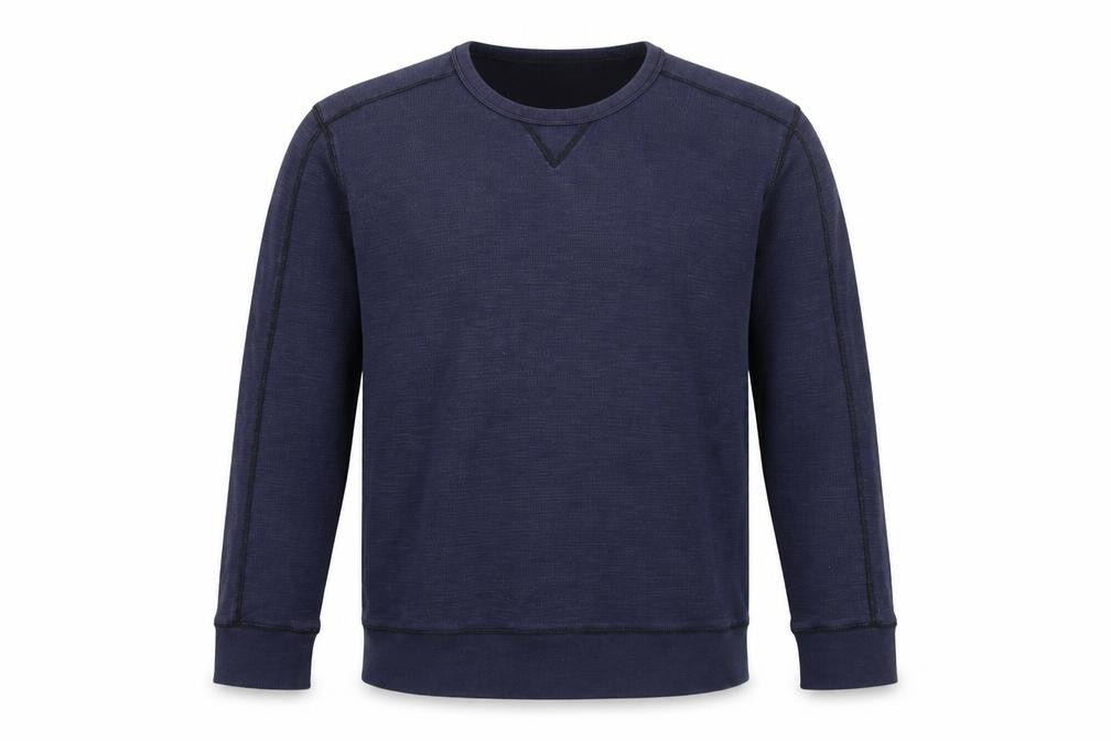 Front view of Gap Men’s Blue Cotton Crew Neck Pullover Sweatshirt, size M