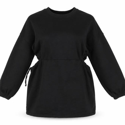 Nasty Gal Women’s Black T-Shirt Dress Size 8 Long Sleeve Casual Jersey