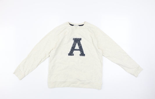 Marks and Spencer Women Beige Crew Neck Pullover Sweatshirt Size 12