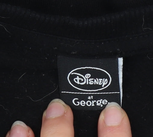 Disney George Women's Black XL Mickey & Minnie Christmas Sweatshirt