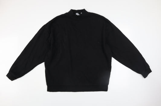 ASOS DESIGN Men's Black Crew Neck Pullover Sweatshirt Size L