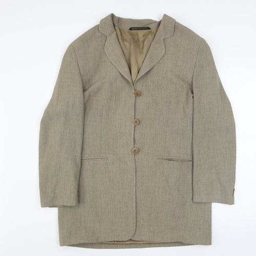 Marks and Spencer Women Brown Size 16 Classic Single-Breasted Blazer